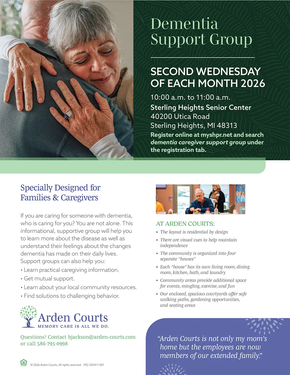 Flyer for Dementia Caregiver Support Group