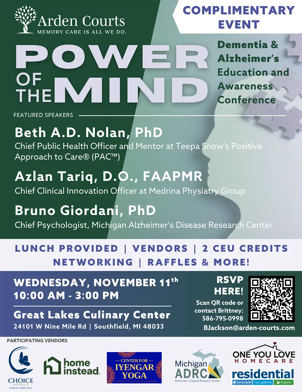 flyer for Power of the Mind Conference