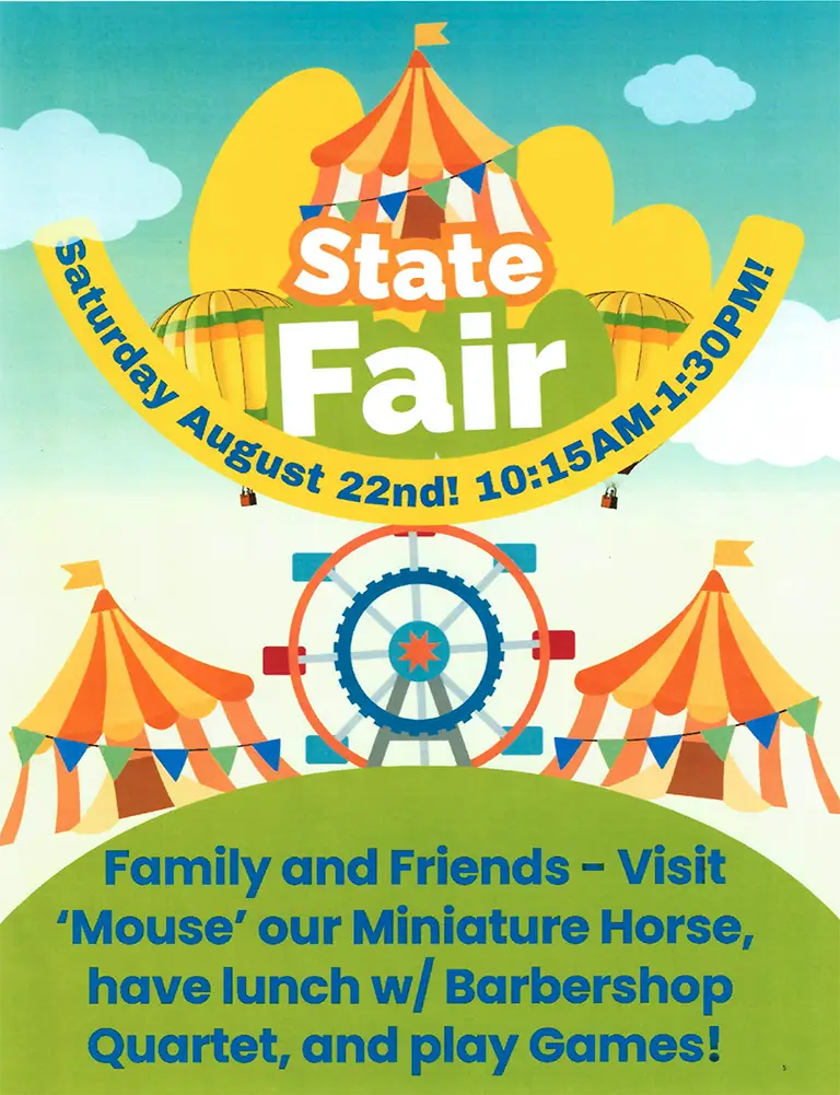 Photo of an event flyer